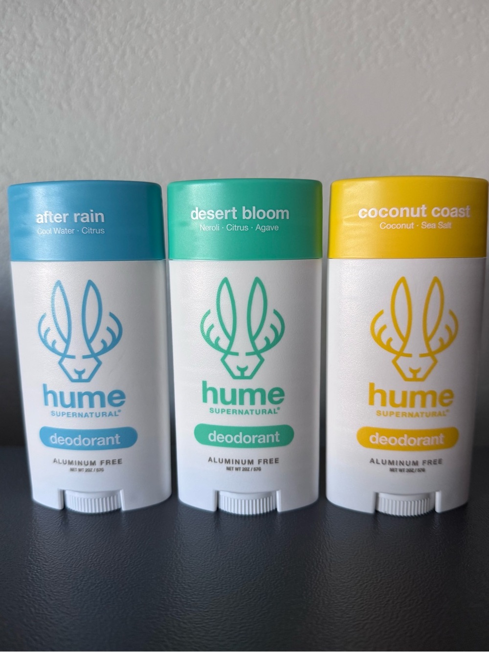 Lot of 3 - Hume Supernatural Deodorant Stick - 2oz